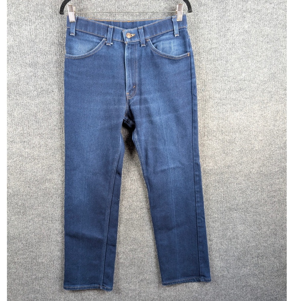 Vintage Levis Action Jeans Mens 32x30 Orange Tab Dark Wash Straight Leg Blue